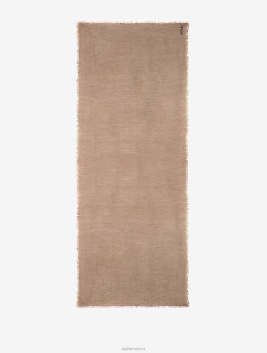 Aigle 86DD382 accesorios capuchino hombres bufanda de lino lisa con flecos