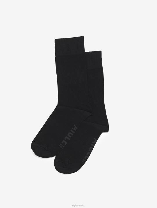 Aigle 86DD379 accesorios negro hombres calcetines icónicos de jacquard