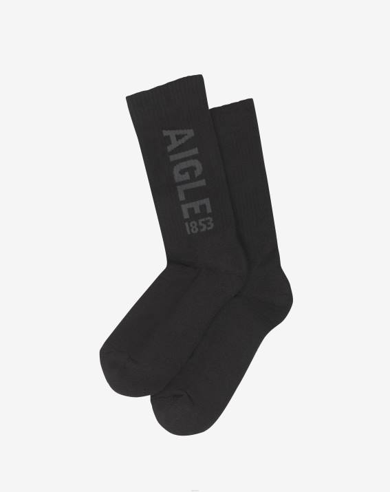 Aigle 86DD385 accesorios negro hombres calcetines jacquard