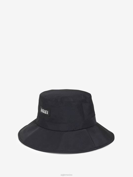 Aigle 86DD359 accesorios negro hombres sombrero de pescador icónico de gore-tex