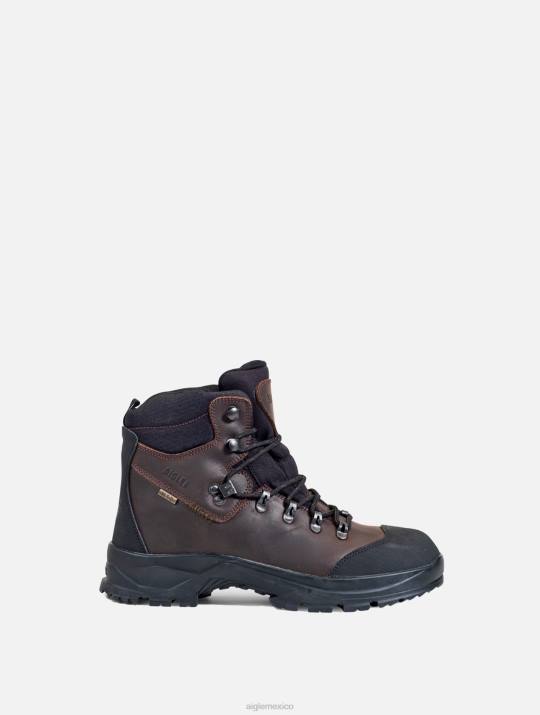 Aigle 86DD319 botas marron oscuro hombres el botín de piel mtd impermeable y transpirable