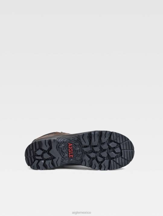 Aigle 86DD319 botas marron oscuro hombres el botín de piel mtd impermeable y transpirable