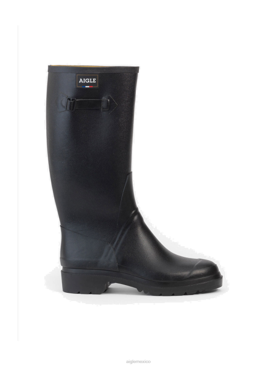 Aigle 86DD234 botas negro hombres botas de jardineria hechas en francia