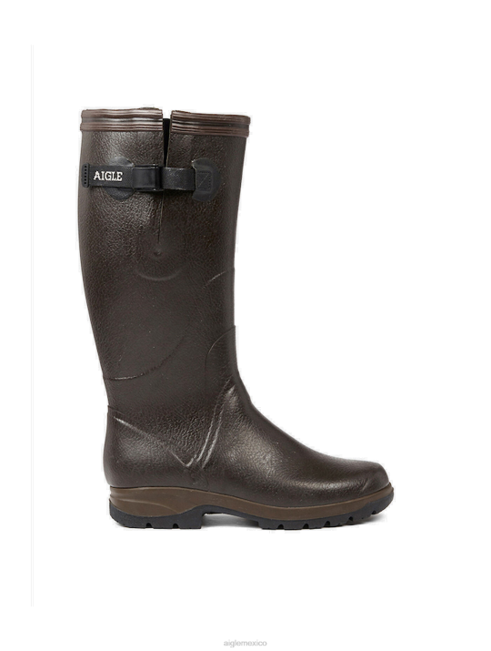 Aigle 86DD252 botas bruno hombres botas campesinas para pies anchos y pantorrillas fabricadas en francia