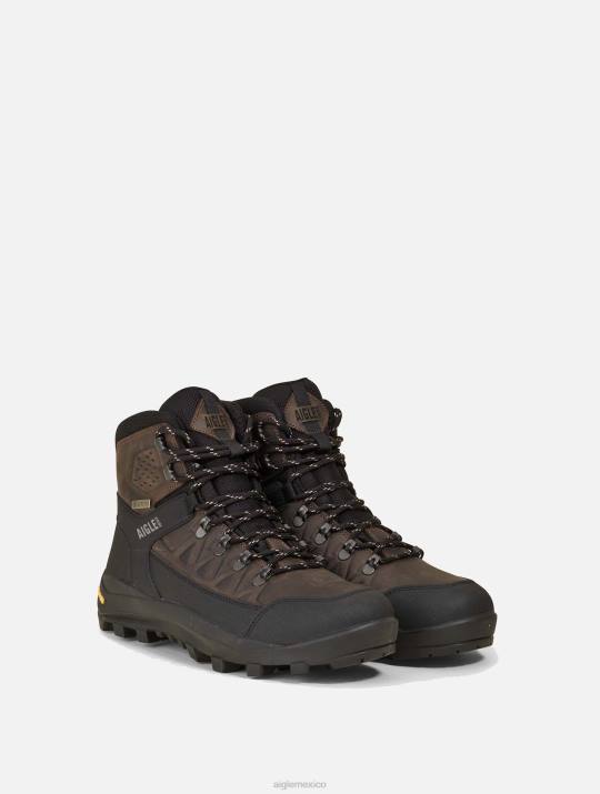 Aigle 86DD269 botas marron oscuro hombres bota de lluvia tobillera de alto rendimiento