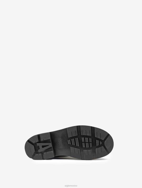 Aigle 86DD306 botas negro hombres la bota safari de cuero cosida noruega