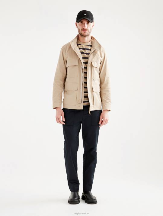 Aigle 86DD164 ropa mimbre hombres chaqueta safari corta