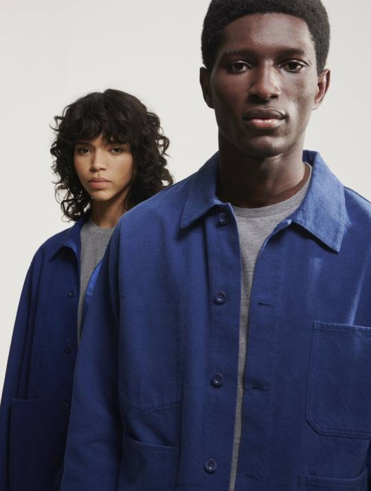 Aigle 86DD180 ropa encrebleu hombres chaqueta de trabajo de longitud media