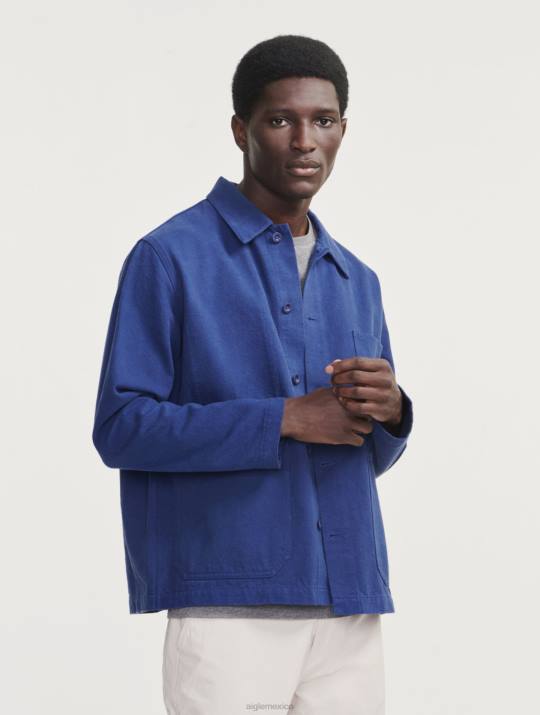 Aigle 86DD180 ropa encrebleu hombres chaqueta de trabajo de longitud media