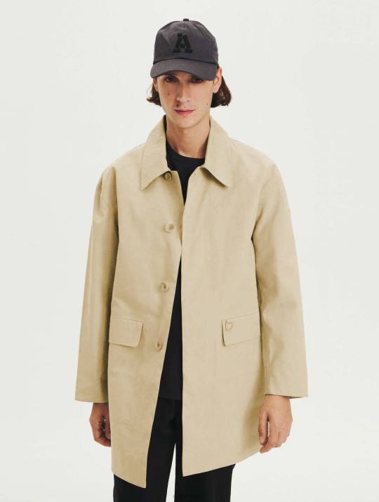 Aigle 86DD183 ropa tela asargada hombres abrigo de lluvia auténtico