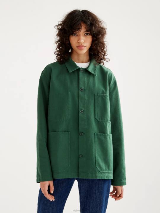 Aigle 86DD191 ropa botánico hombres chaqueta de trabajo de longitud media