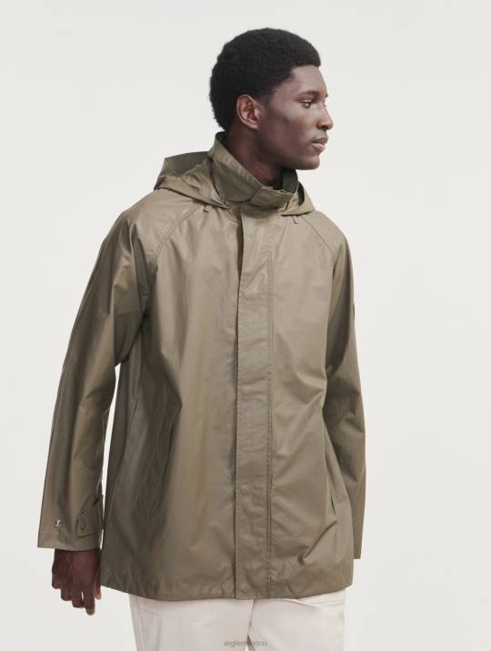Aigle 86DD207 ropa taillis hombres chaqueta revestida con capucha y largo medio
