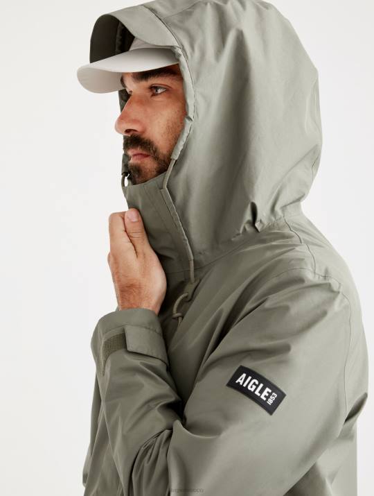 Aigle 86DD208 ropa taillis hombres chaqueta corta con capucha de gore-tex