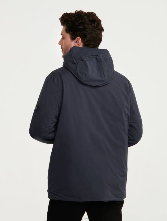 Aigle 86DD216 ropa imperio hombres chaqueta mtd acolchada de longitud media con capucha dupont sorona