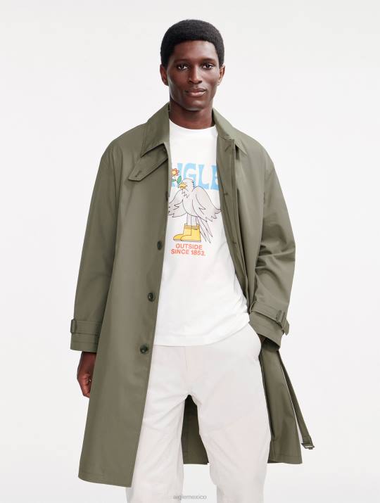 Aigle 86DD217 ropa taillis hombres gabardina larga mtd