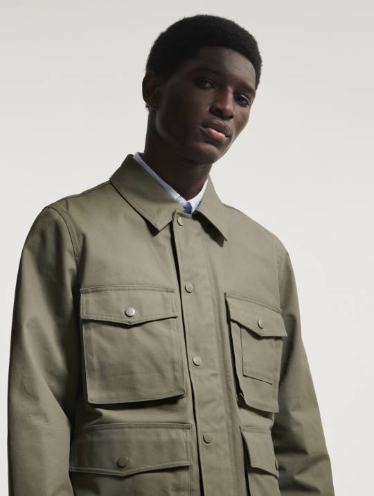 Aigle 86DD221 ropa taillis hombres chaqueta safari revestida corta