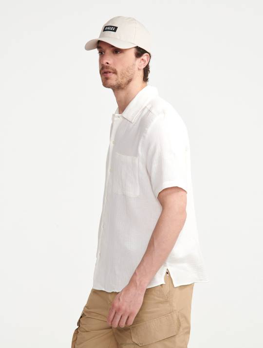 Aigle 86DD153 ropa leche hombres camisa manga corta algodon gas