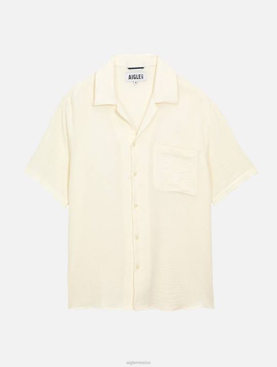 Aigle 86DD153 ropa leche hombres camisa manga corta algodon gas