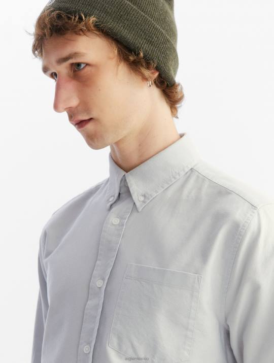 Aigle 86DD47 ropa cielo azul hombres camisa de manga larga