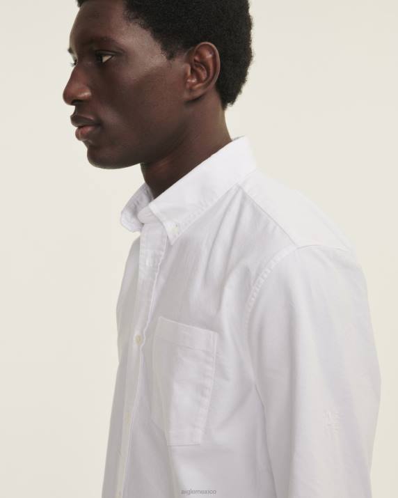 Aigle 86DD48 ropa blanco hombres camisa de manga larga