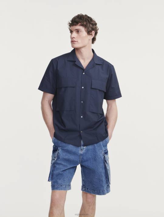 Aigle 86DD49 ropa imperio hombres camisa militar de manga corta