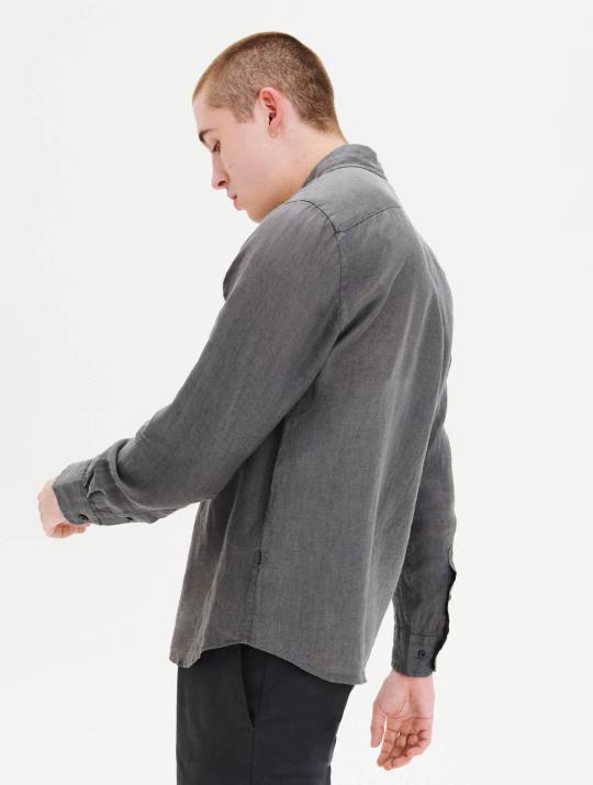 Aigle 86DD89 ropa carbón hombres camisa de lino