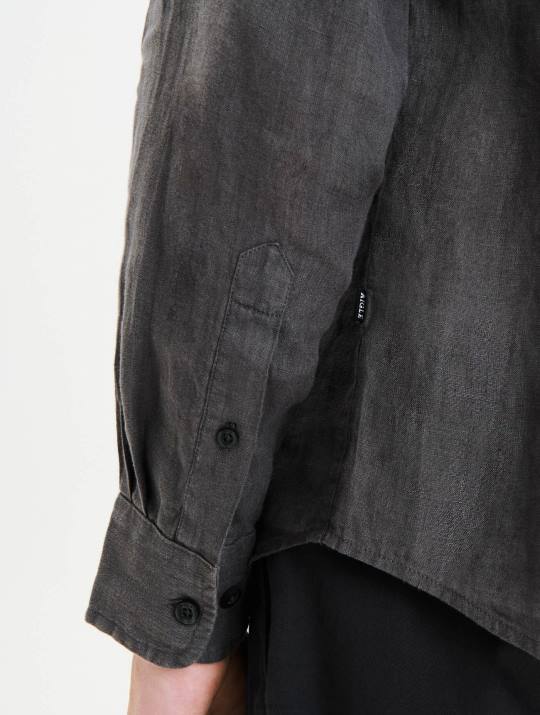 Aigle 86DD89 ropa carbón hombres camisa de lino