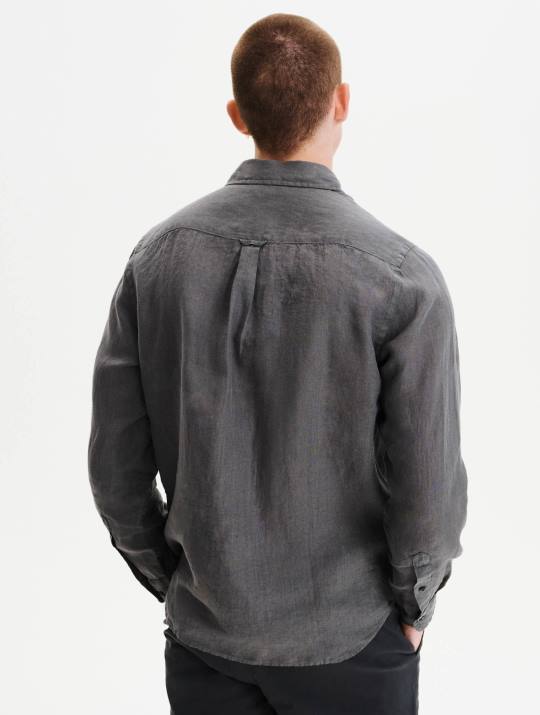 Aigle 86DD89 ropa carbón hombres camisa de lino