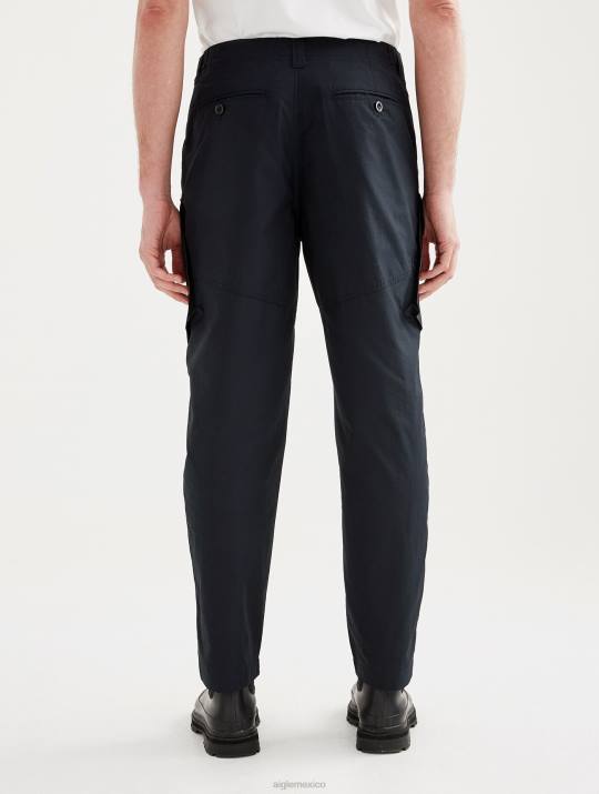 Aigle 86DD142 ropa negro hombres pantalones cargo de popelina