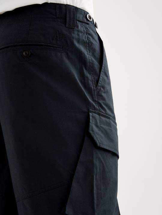 Aigle 86DD142 ropa negro hombres pantalones cargo de popelina