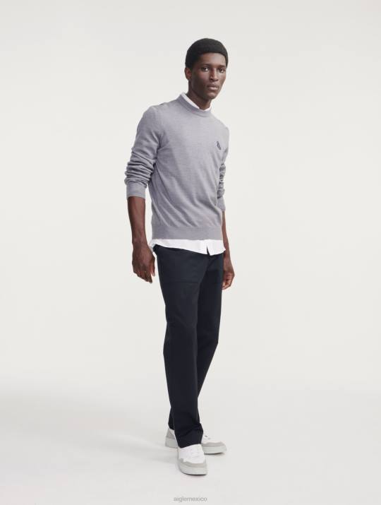 Aigle 86DD41 ropa negro hombres pantalones con cintura elástica y secado rápido