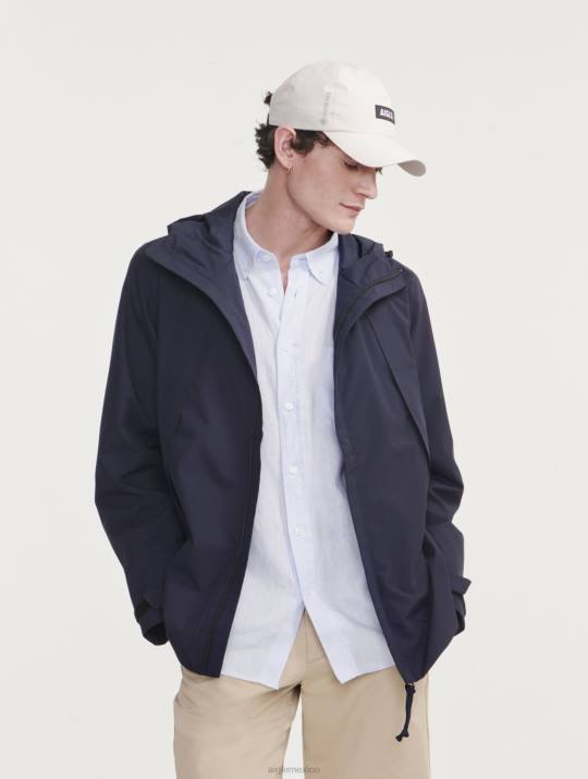 Aigle 86DD160 ropa marina hombres parka de longitud media con capucha mtd