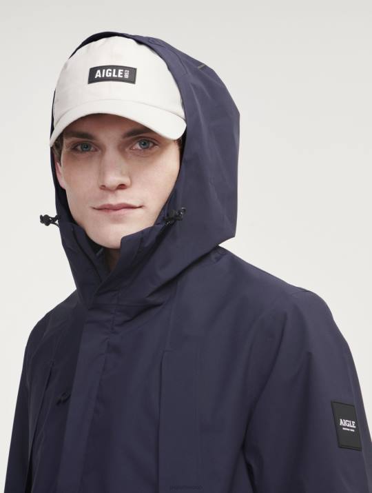 Aigle 86DD160 ropa marina hombres parka de longitud media con capucha mtd