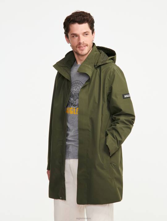 Aigle 86DD171 ropa abogado hombres parka larga con capucha de gore-tex