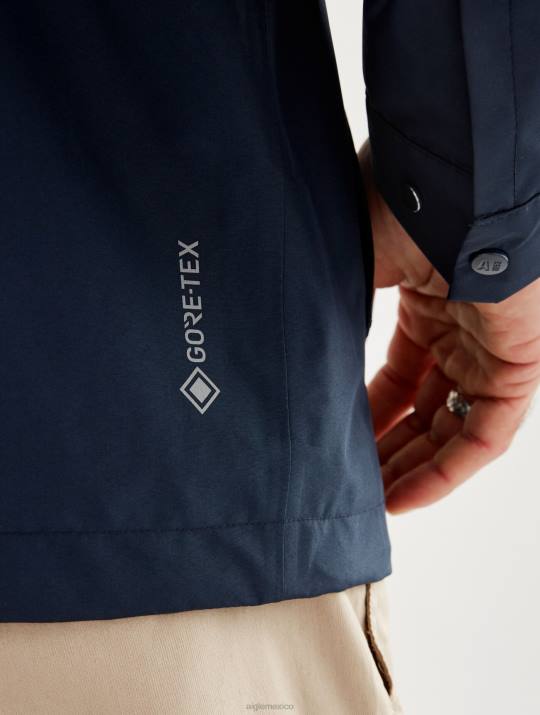 Aigle 86DD201 ropa imperio yo hombres parka corta gore-tex capucha desmontable