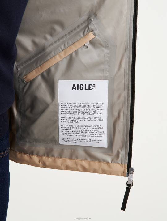 Aigle 86DD219 ropa mimbre yo hombres parka larga goretex