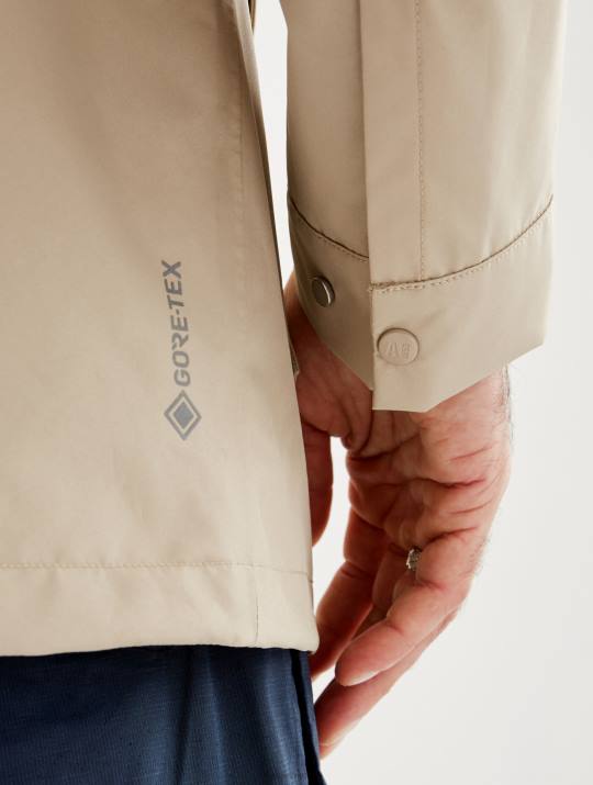 Aigle 86DD220 ropa mimbre yo hombres parka corta gore-tex capucha desmontable