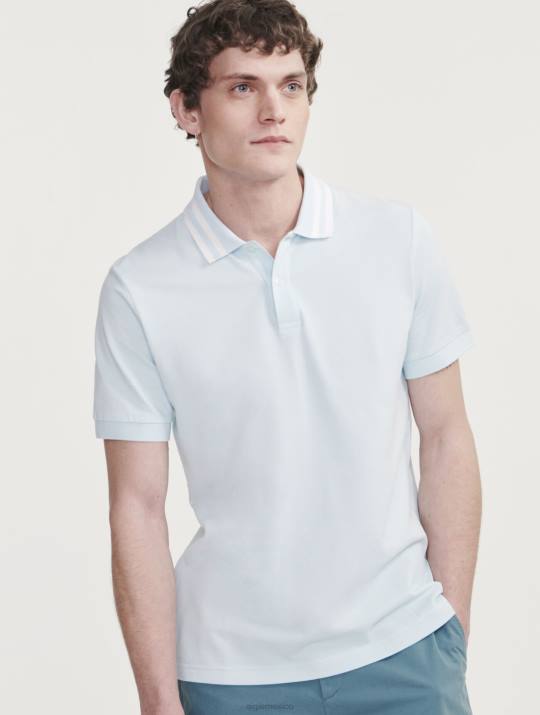 Aigle 86DD124 ropa glacón hombres polo de manga corta con cuello de doble banda