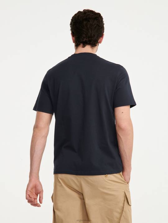 Aigle 86DD157 ropa imperio hombres camiseta con cuello redondo y bolsillo de punto