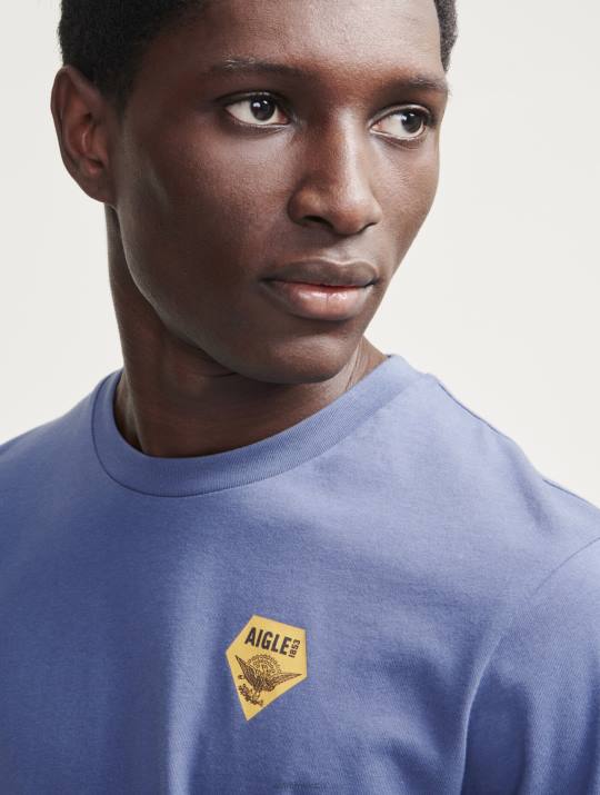 Aigle 86DD51 ropa marais hombres camiseta estampada con cuello redondo