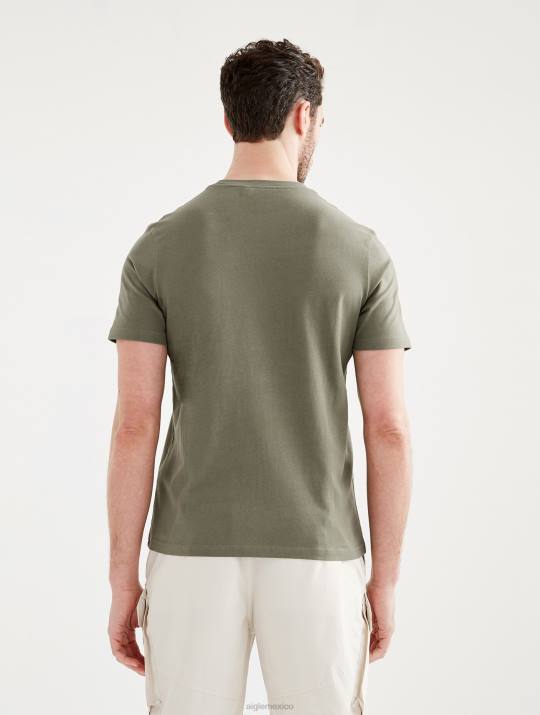 Aigle 86DD62 ropa taillis hombres camiseta estampada con cuello redondo