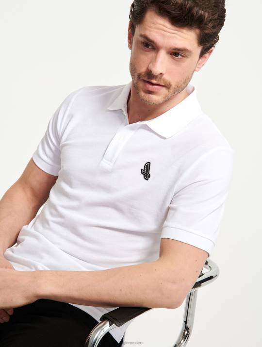 Aigle 86DD63 ropa blanco hombres polo manga corta dry fast