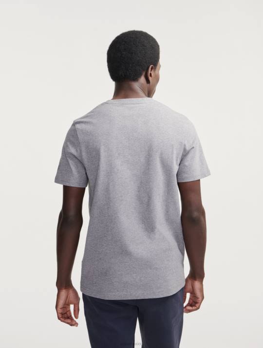 Aigle 86DD68 ropa cuero gris hombres camiseta de punto con cuello redondo