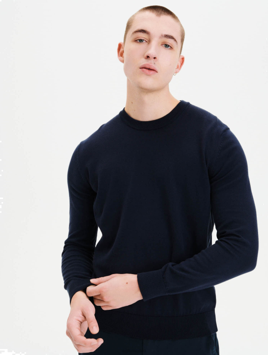 Aigle 86DD156 ropa imperio hombres jersey de algodón orgánico con cuello redondo