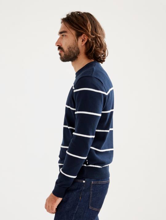 Aigle 86DD83 ropa imperio st hombres Jersey marinero de cuello redondo y calibre fino fabricado en Francia.