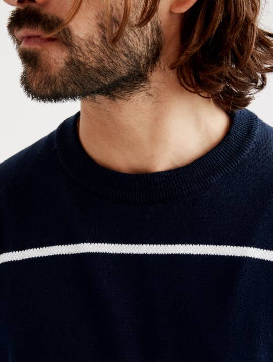 Aigle 86DD83 ropa imperio st hombres Jersey marinero de cuello redondo y calibre fino fabricado en Francia.