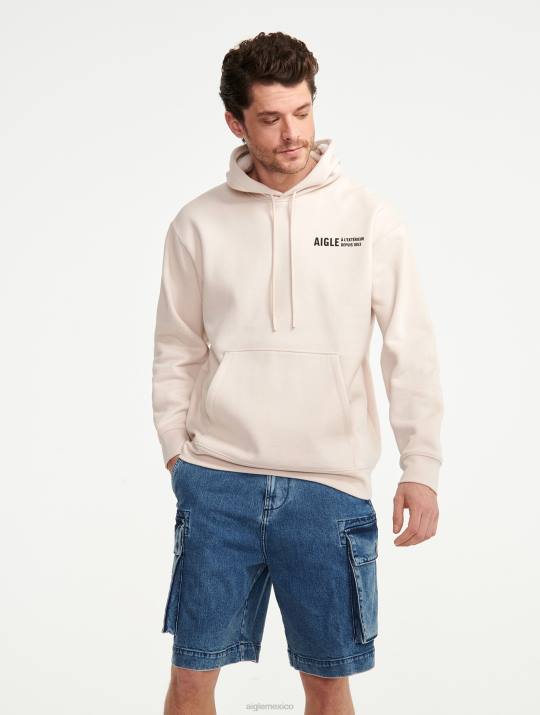 Aigle 86DD37 ropa sable hombres sudadera estampada con capucha