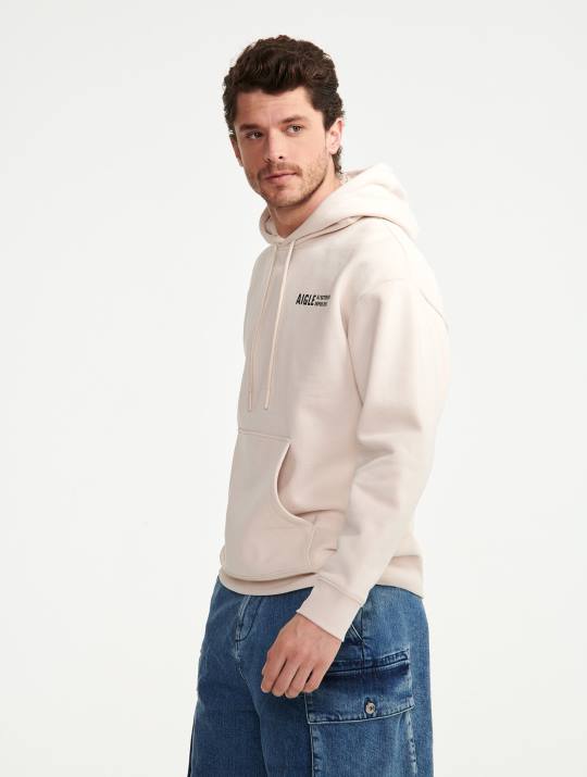 Aigle 86DD37 ropa sable hombres sudadera estampada con capucha