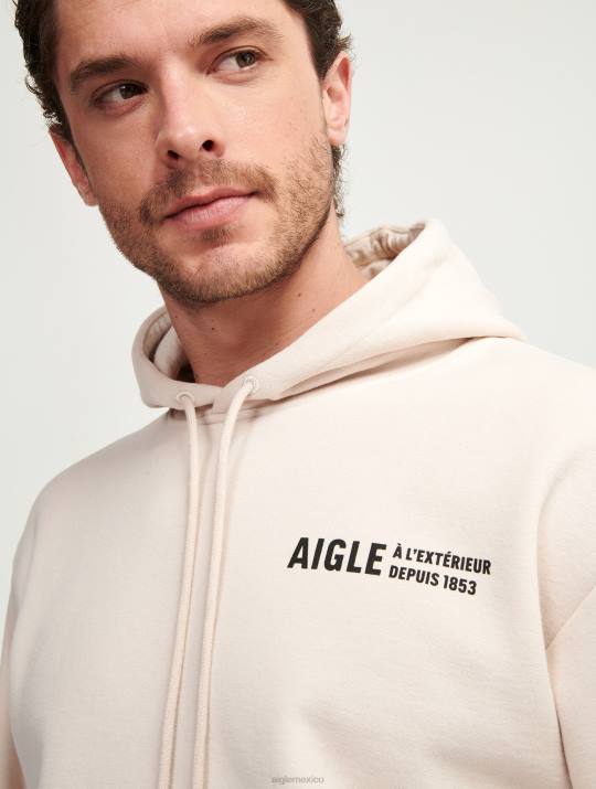 Aigle 86DD37 ropa sable hombres sudadera estampada con capucha