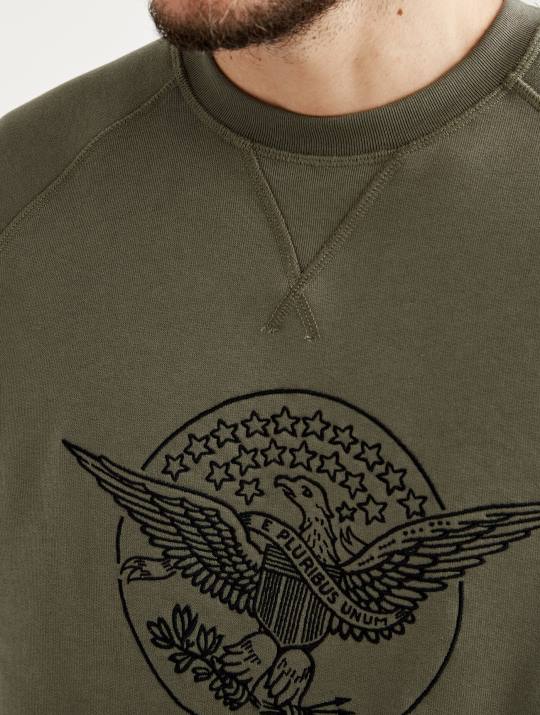 Aigle 86DD80 ropa taillis hombres sudadera con cuello redondo y bordado